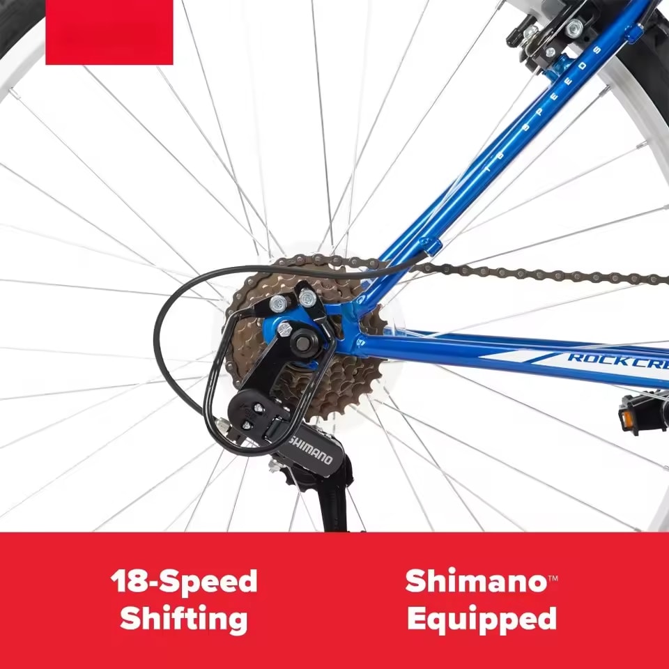 26" Rock Creek Mountain Bike, Men's Bicycle, Fits Riders 5'0"+, Blue, Adult
